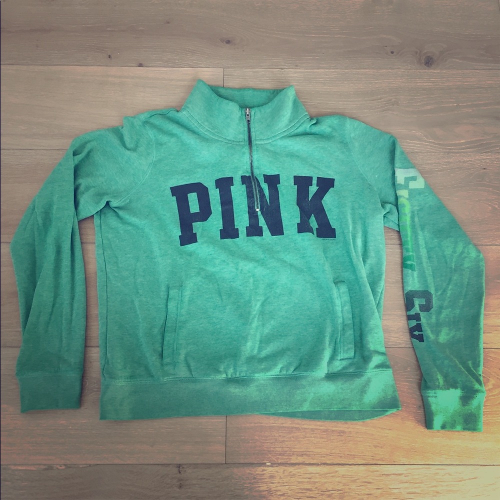 Green Pink Victoria’s Secret sweat shirt